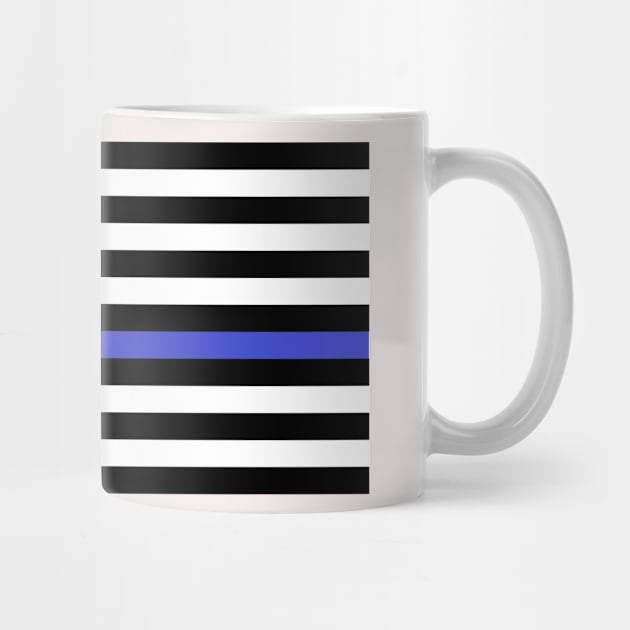 US Flag "Thin Blue Line" B&W by MacGordonsEmporium